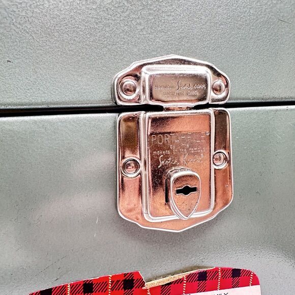 Vintage Hamilton Skotch Porta-File Skotch Kooler Portable File Cabinet No Key - Picture 4 of 9